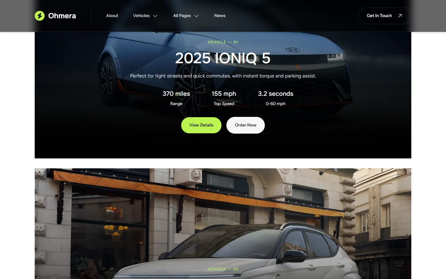 Ohmera: Vehicles