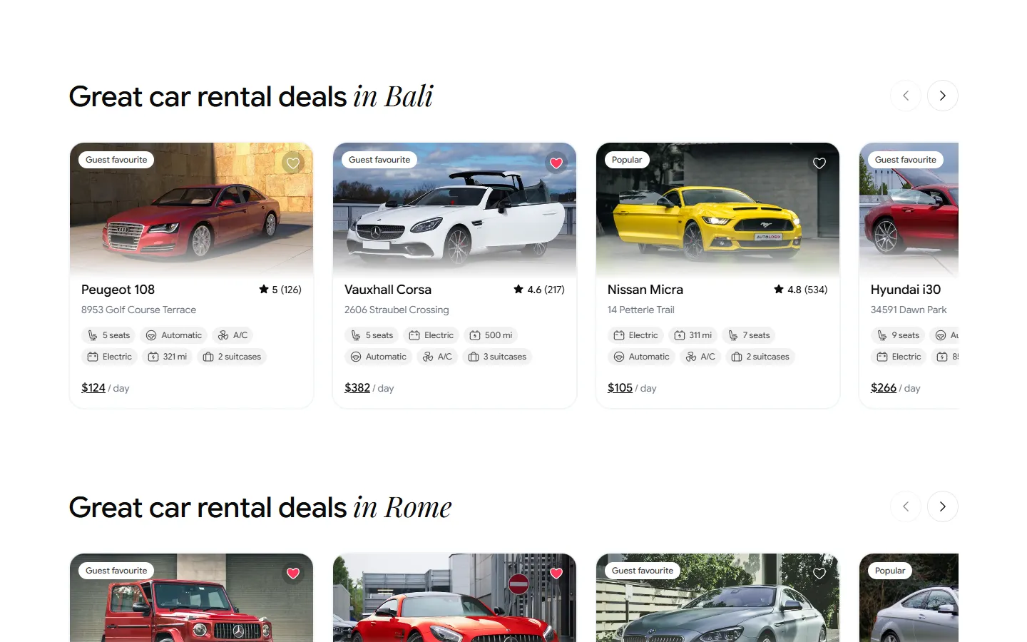 Tripvale: Car rental