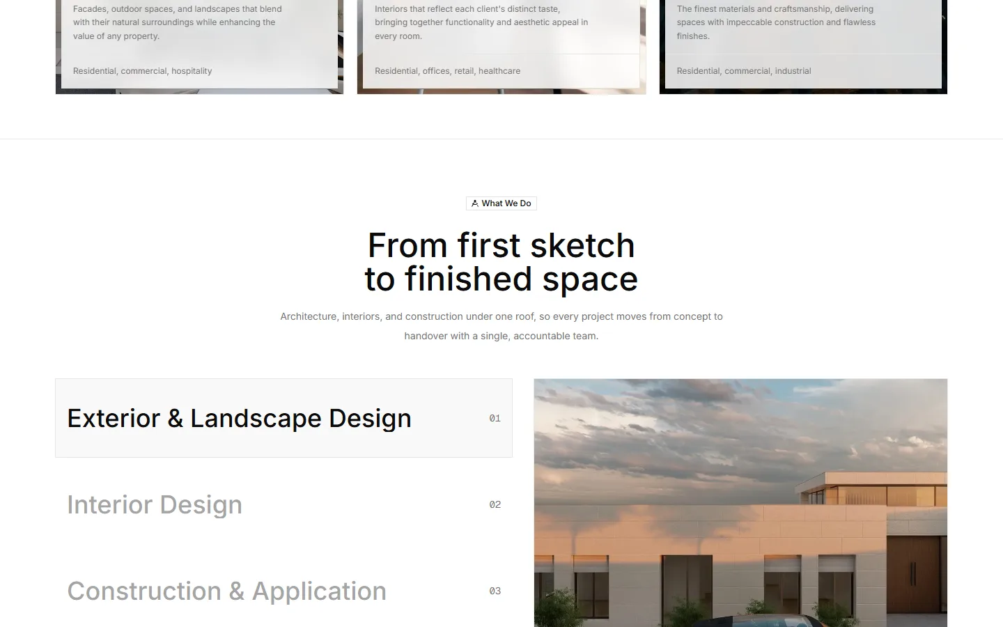 From first sketch to finished space